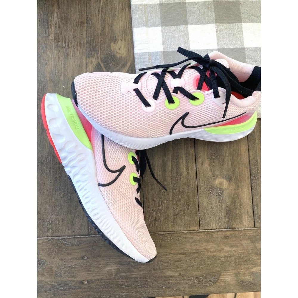 Nike Womens Renew Run CW5637-600 Pink Black Running Shoes Sneakers Size 8.5 - Picture 2 of 11